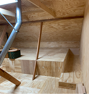 Attic area fully remodeled and converted to storage